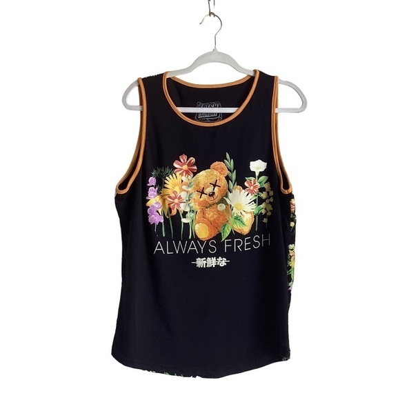 Fresh Laundry Tops - Fresh Laundry Women’s Sleeveless Black With Floral Tank Top.  Size L